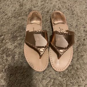 EUC Jack Rogers 7.5 rose Gold Georgia sandals